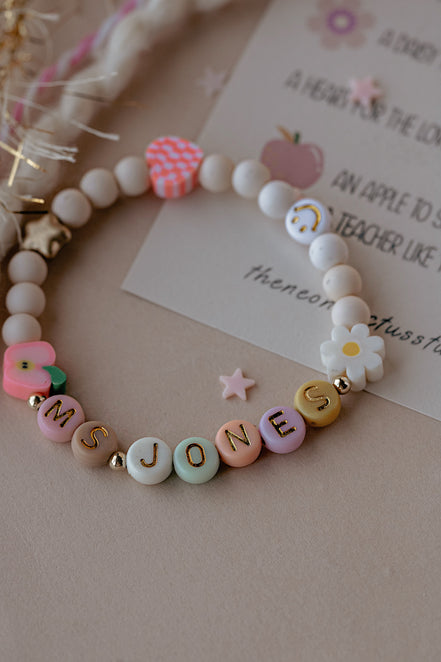 Teacher Appreciation Bracelet - The Neon Cactus Studio