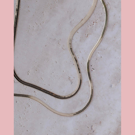 Herringbone Snake Chain Necklace