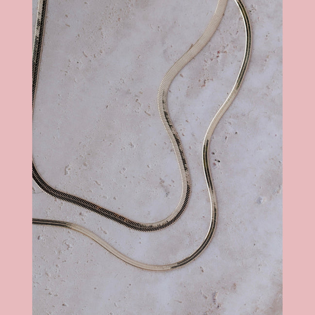 Herringbone Snake Chain Necklace