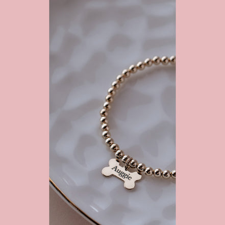 Dog Bone Engraved Bracelet - The Neon Cactus Studio