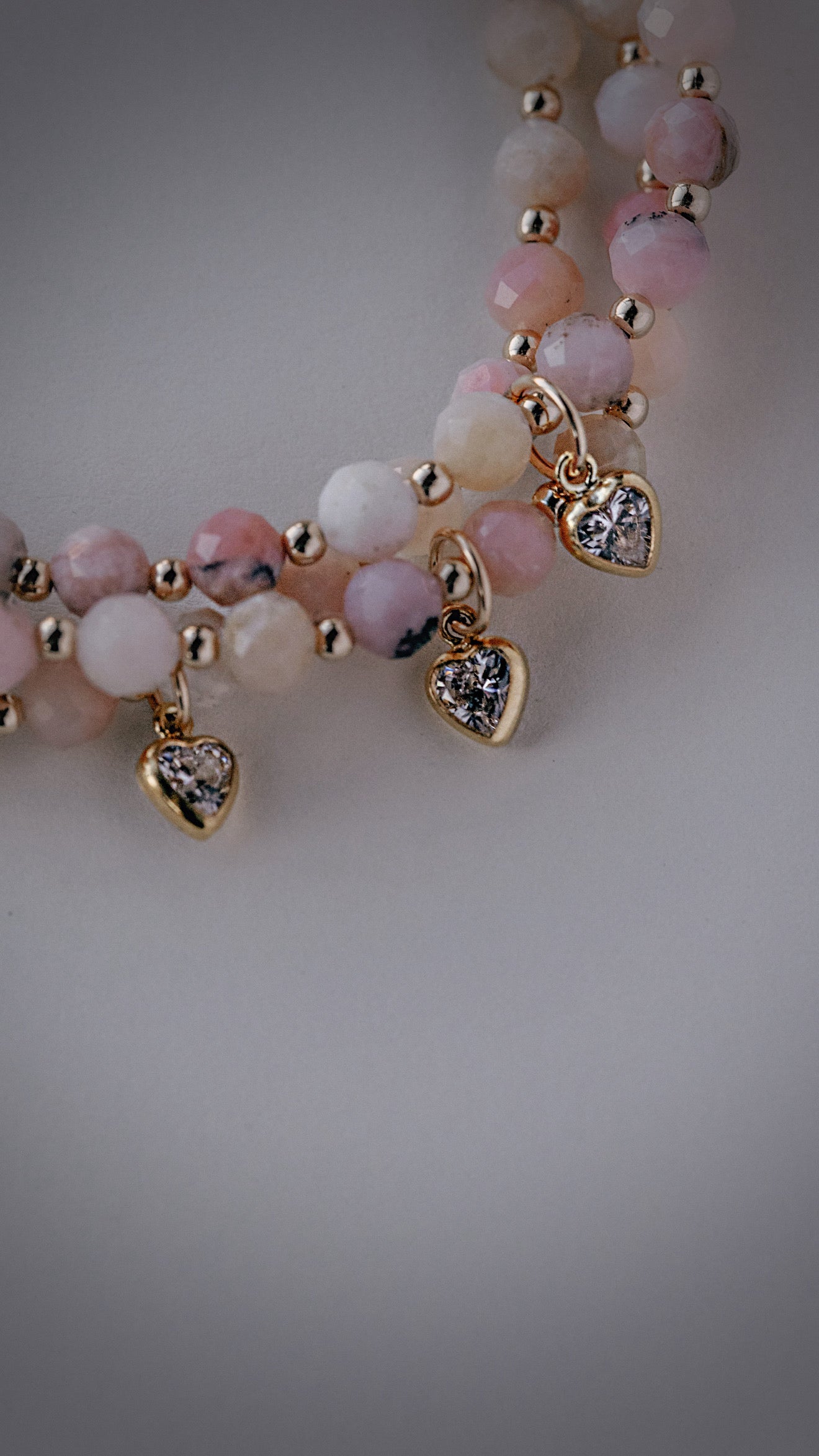 Peruvian Opal Heart Bracelet - The Neon Cactus Studio