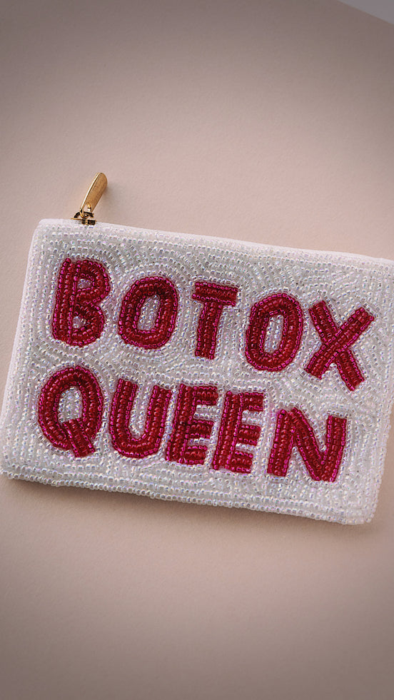 Botox Queen Beaded Pouch