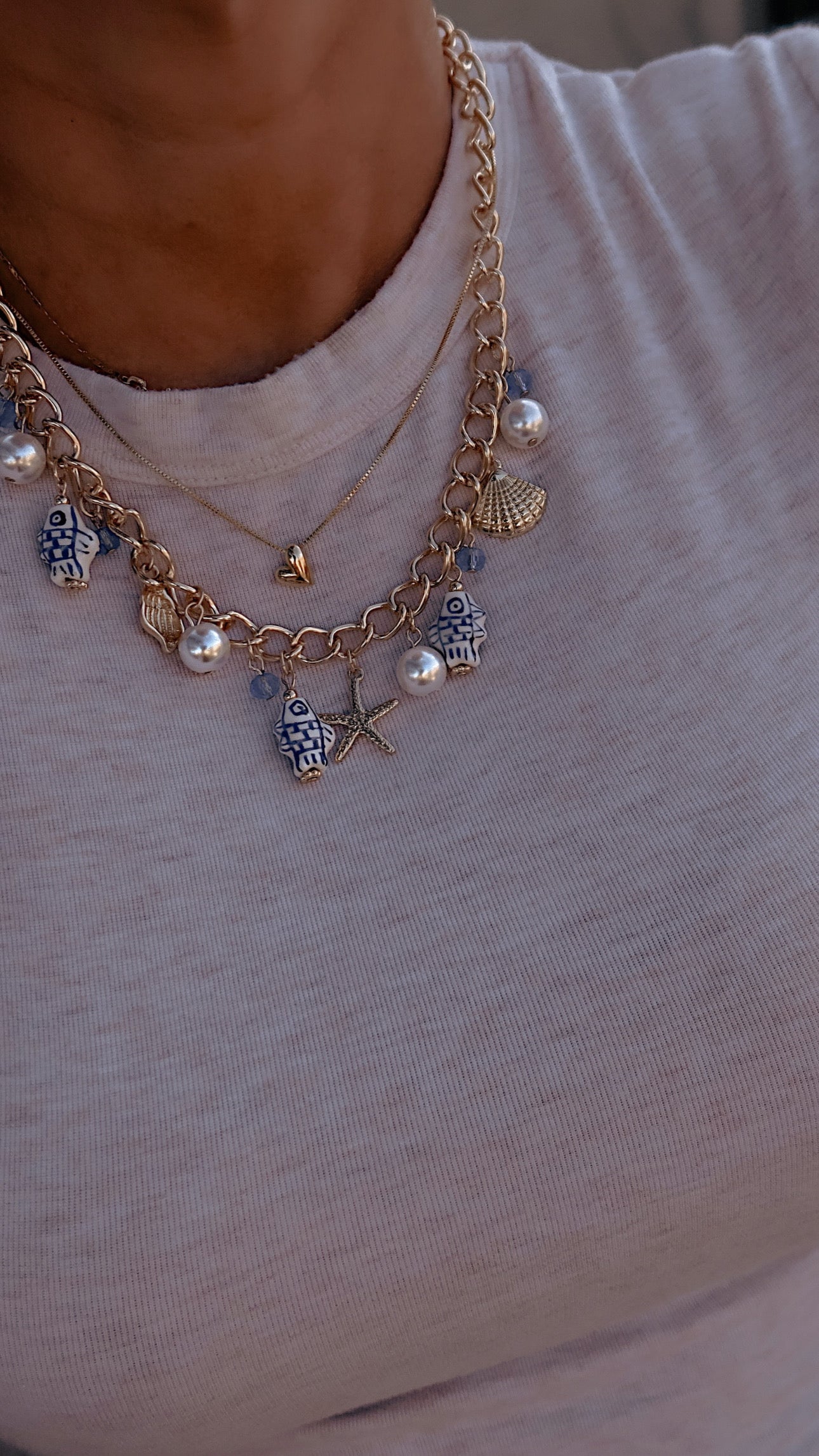 Blue Lagoon Charm Necklace