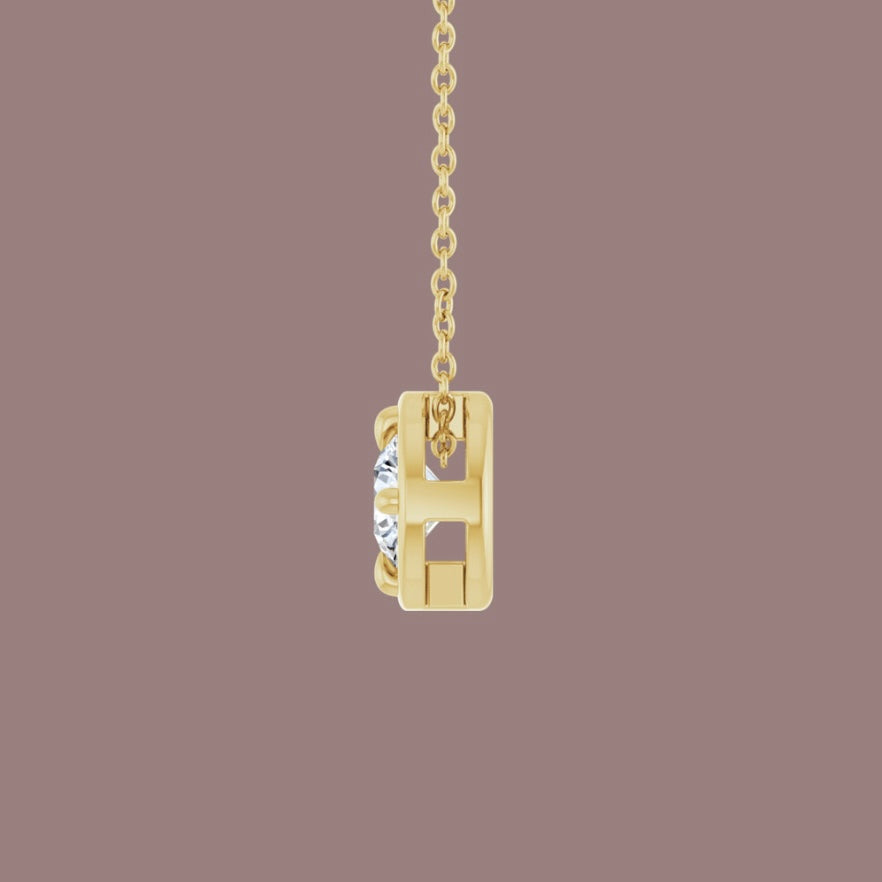 Bezel Diamond Necklace
