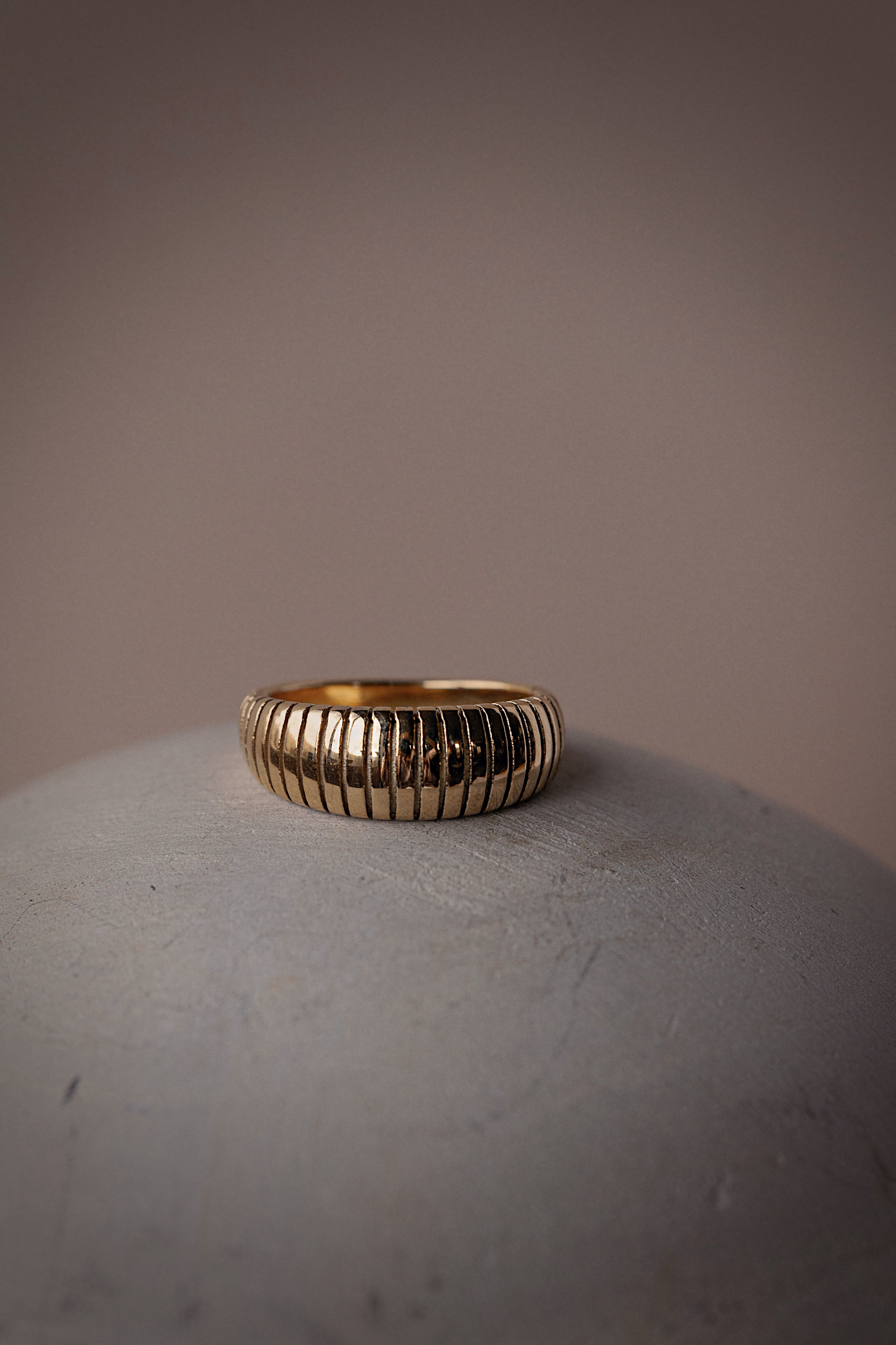 Golden Groove Ring