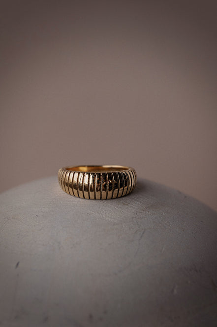 Golden Groove Ring