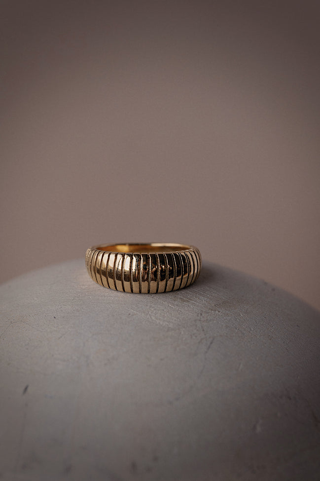 Golden Groove Ring