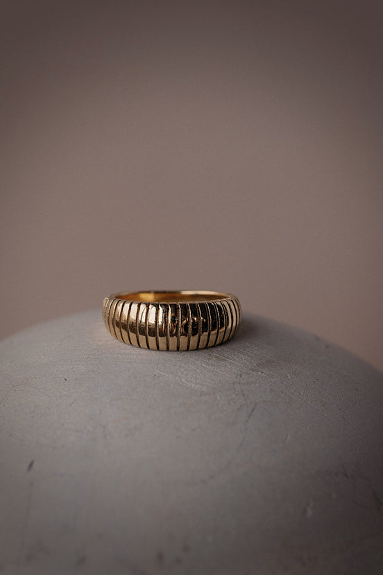 Golden Groove Ring