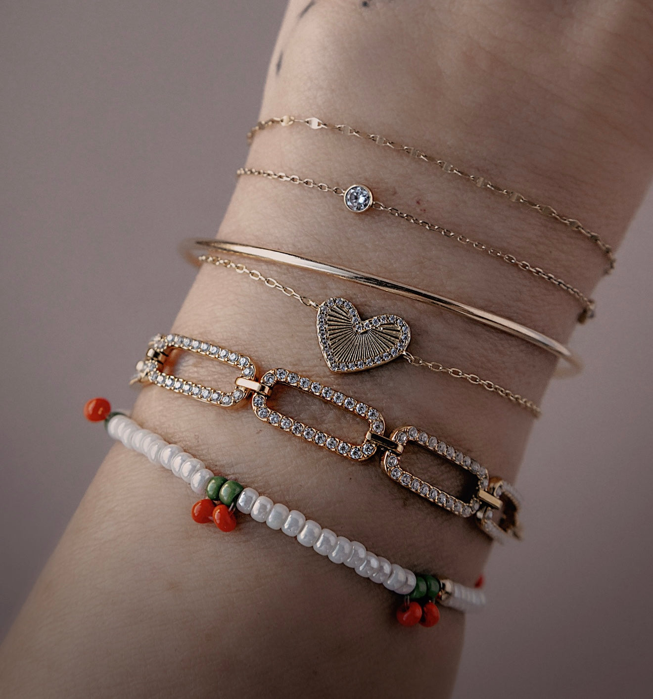 Pave Paperclip Bracelet - The Neon Cactus Studio