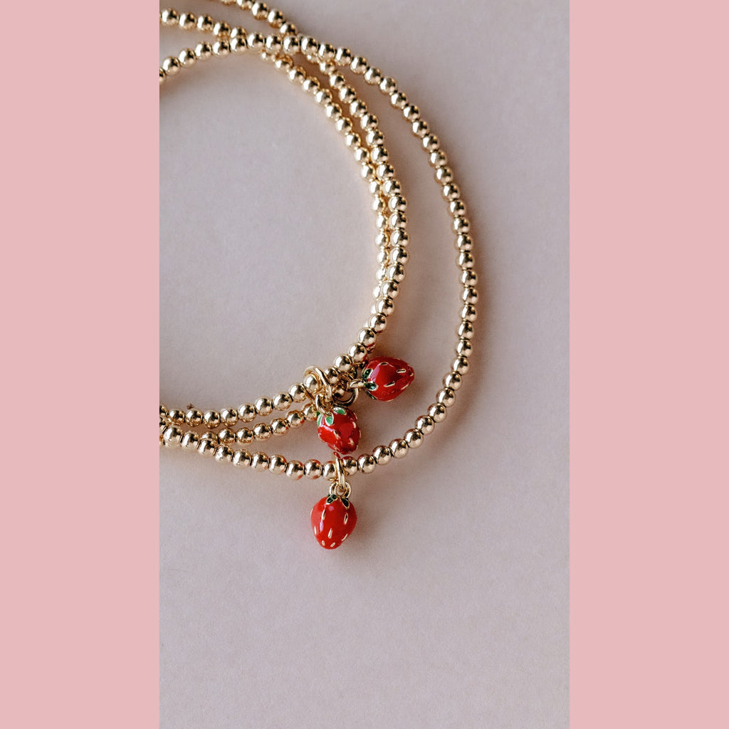 Itty Bitty Strawberry Bracelet