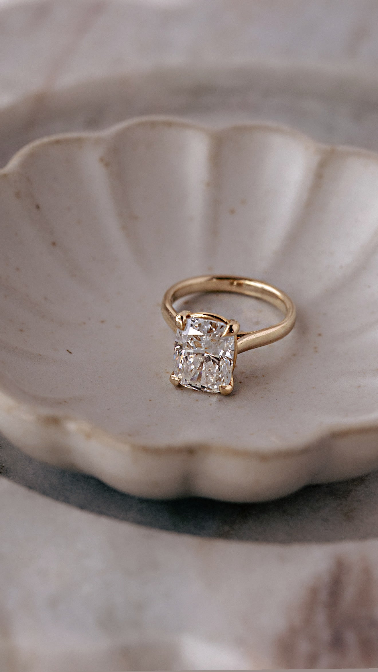 Cushion Cut 4.10 Carat Lab Diamond Ring