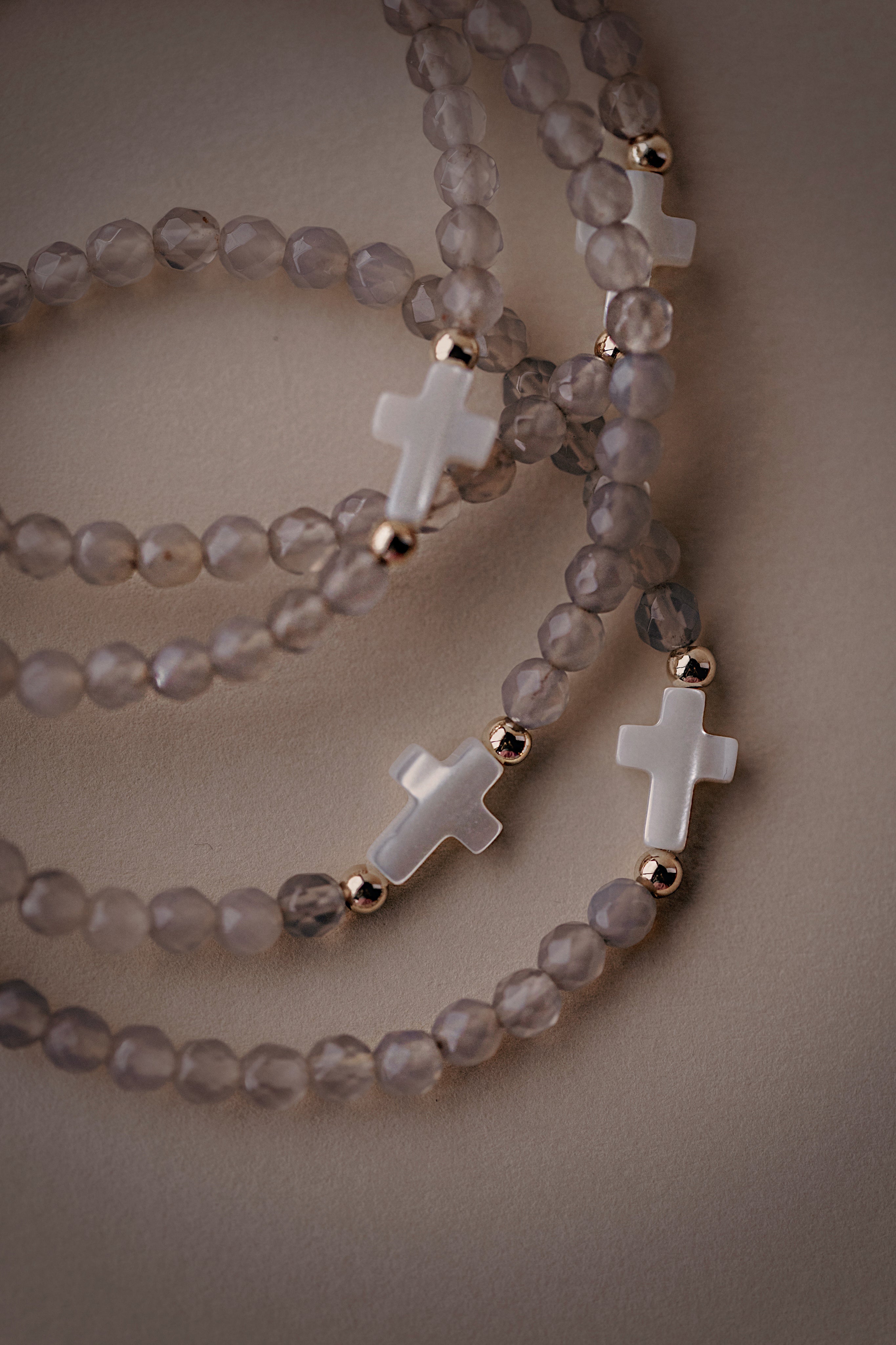 Agate Cross Bracelet