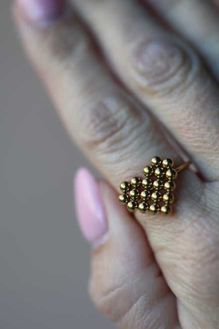 Beaded Heart Ring