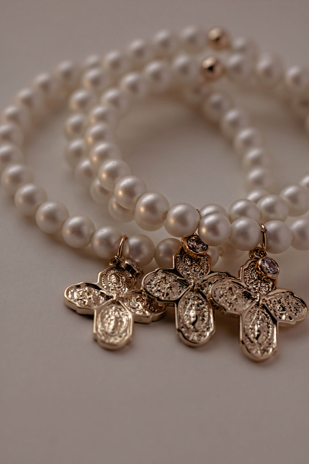 Pearl Cross Bracelet