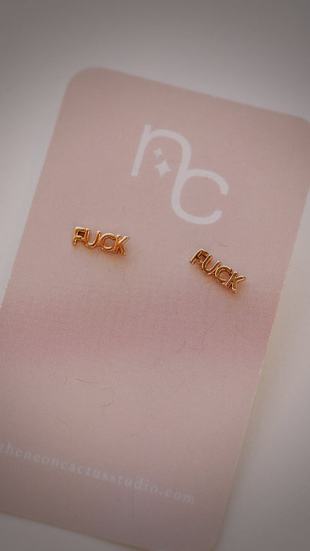 F Word Earrings