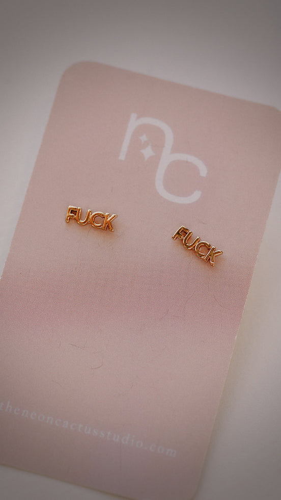 F Word Earrings