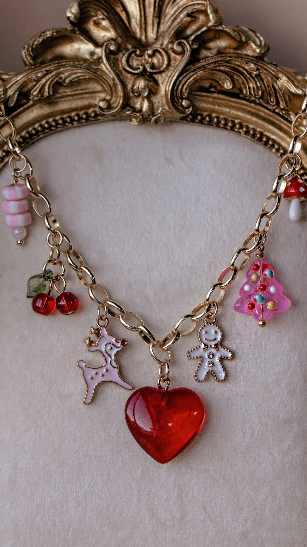 Limited Edition Christmas Charm Necklace - Red Heart