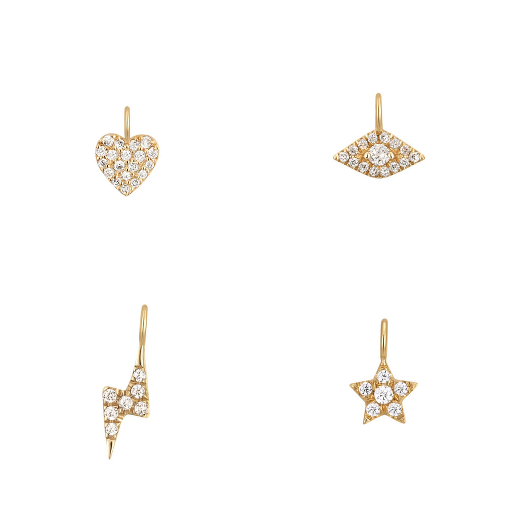Solid Gold and Diamond Charms