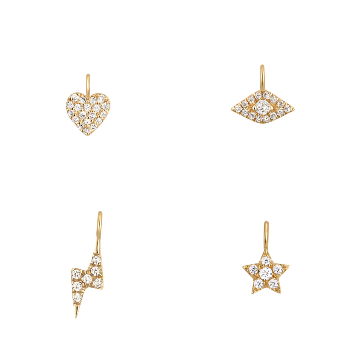 Solid Gold and Diamond Charms