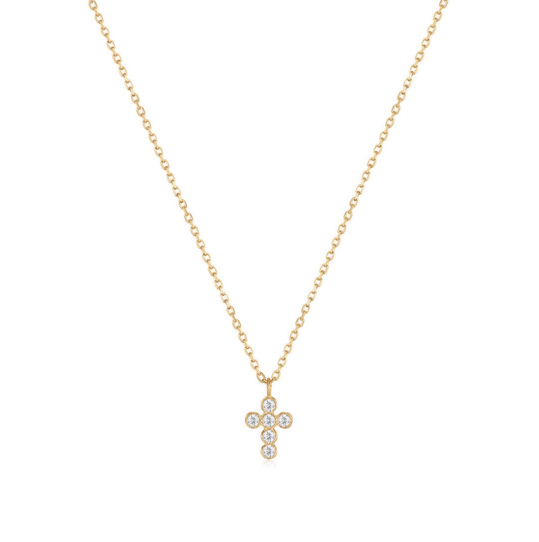 Petite Lab Grown Diamond Cross Necklace