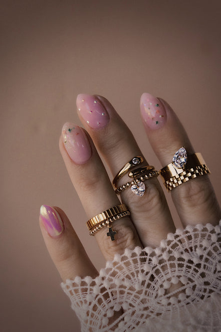 Beaded Heart Ring - The Neon Cactus Studio