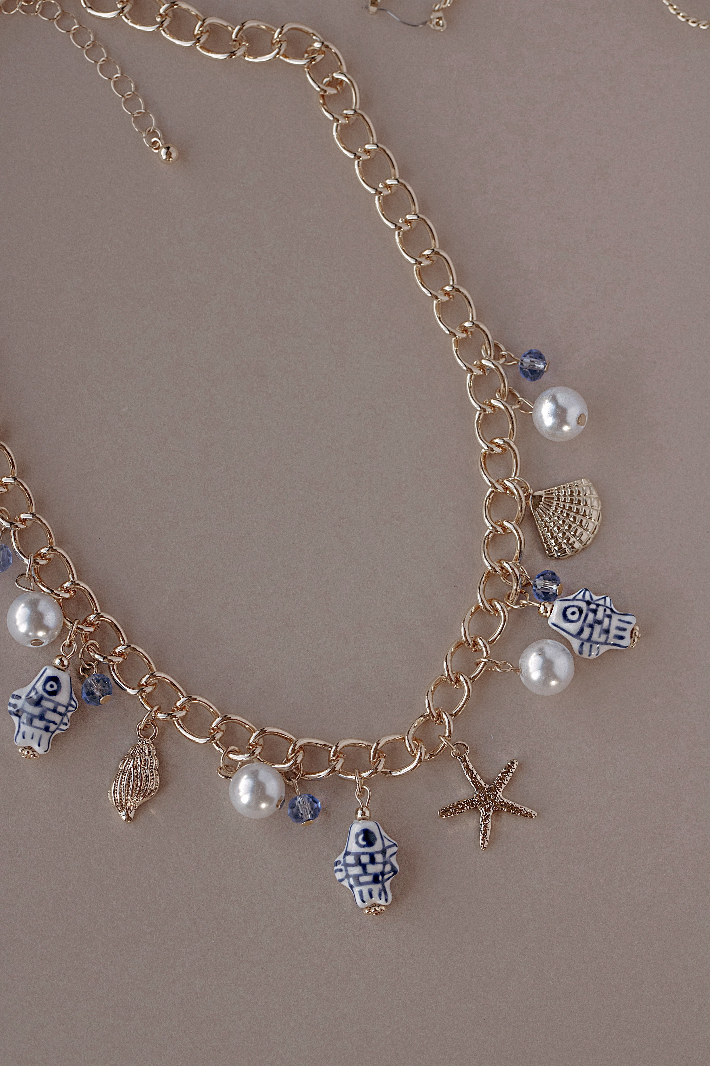 Blue Lagoon Charm Necklace