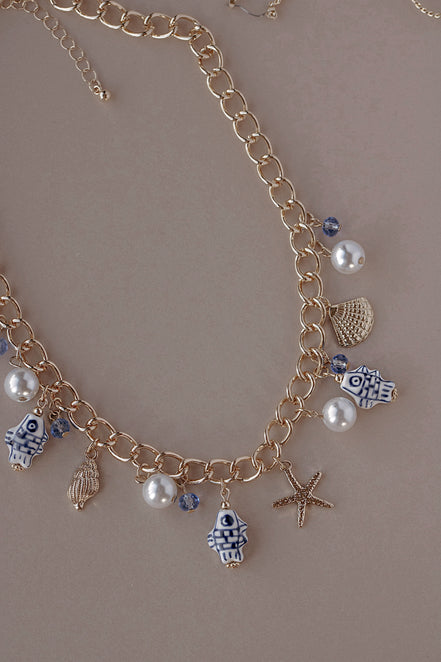 Blue Lagoon Charm Necklace