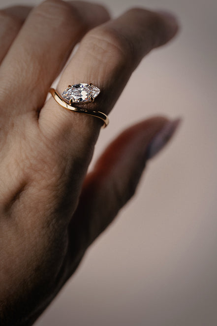 Marquise Curve Ring