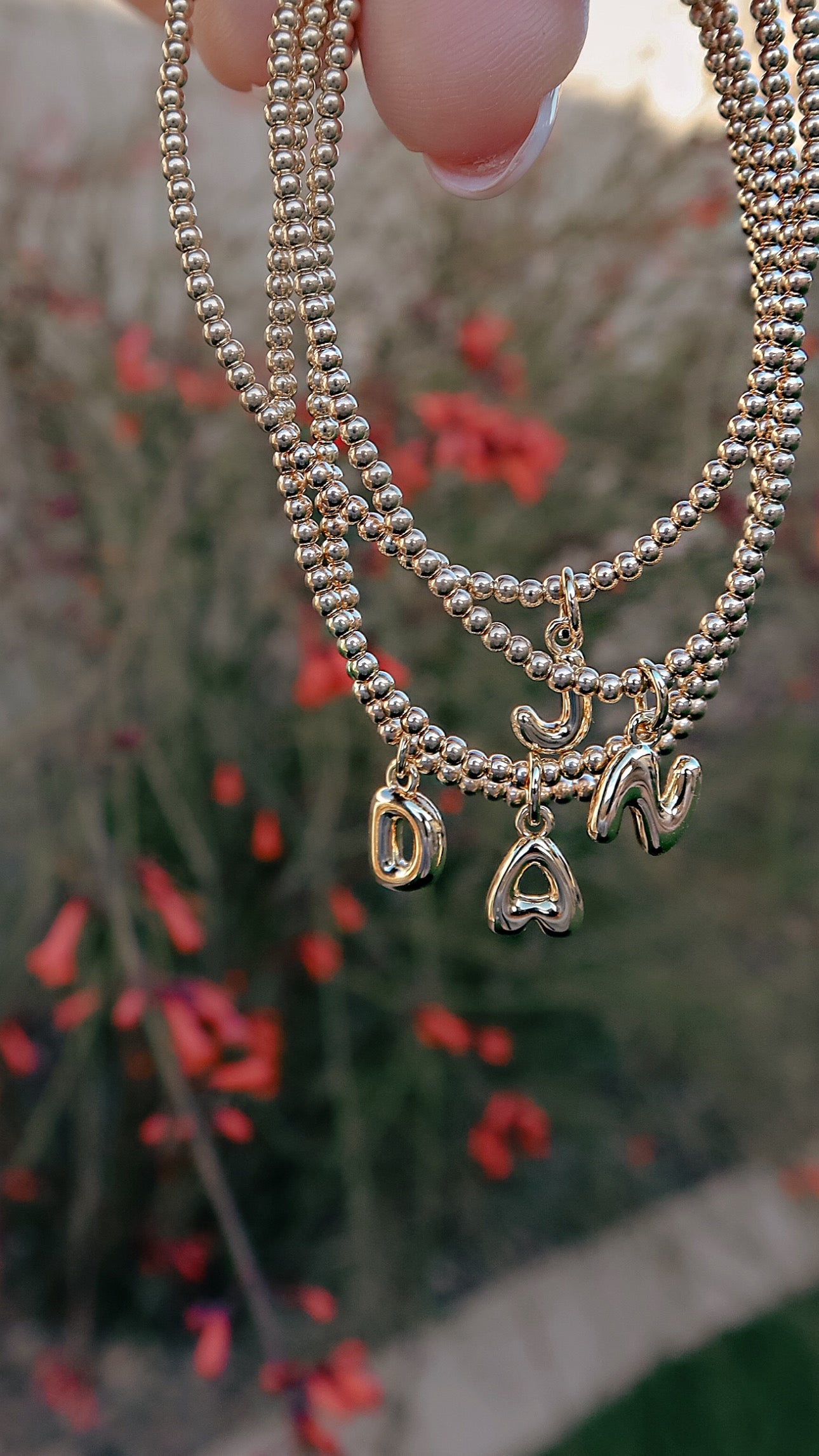 Balloon Initial Bracelet