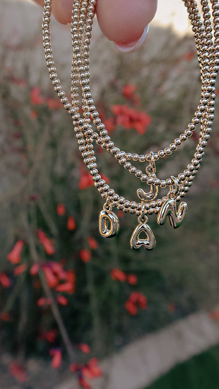 Balloon Initial Bracelet