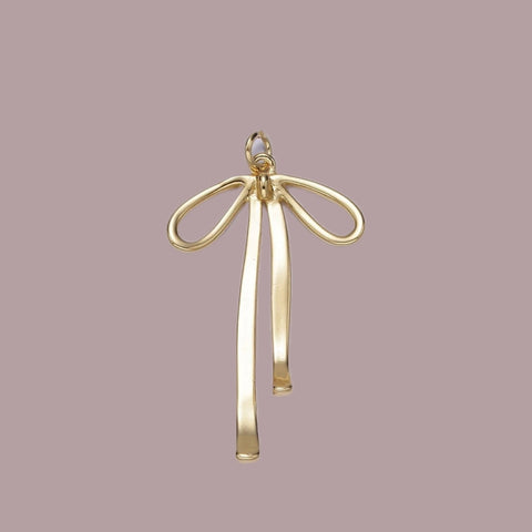 Large Gold Bow Charm