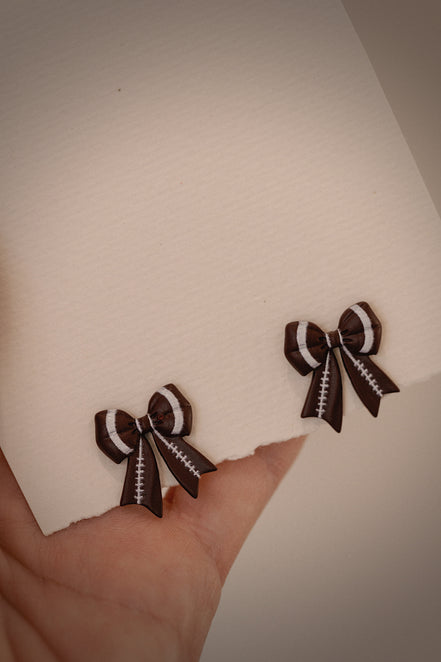 Football Bow Earrings