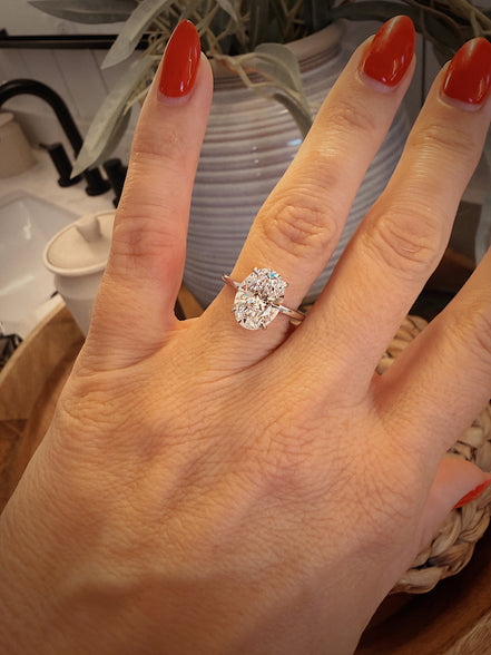 Oval 3.10 Carat Lab Diamond Ring