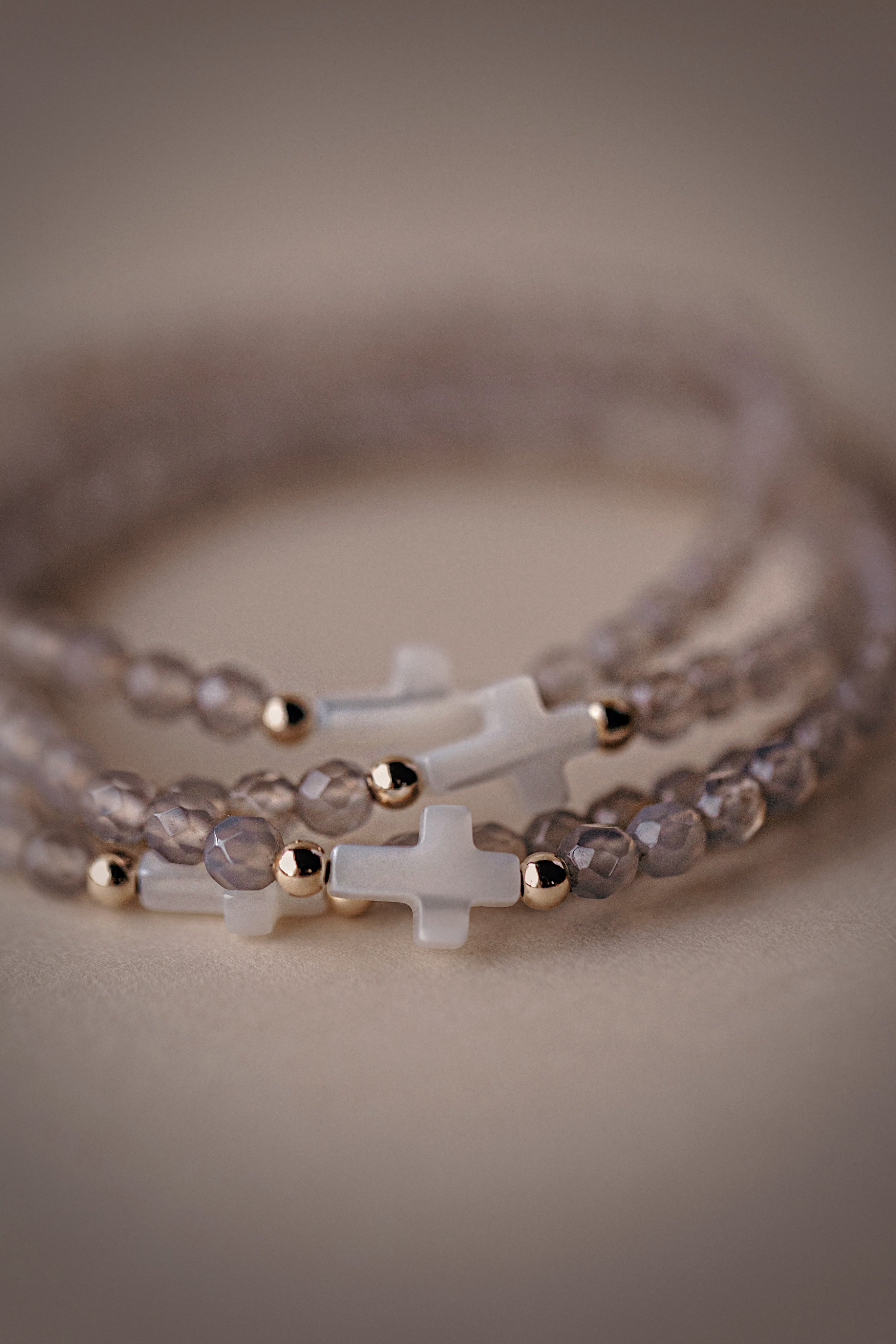 Agate Cross Bracelet