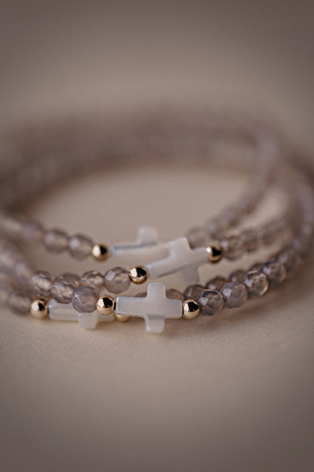 Agate Cross Bracelet