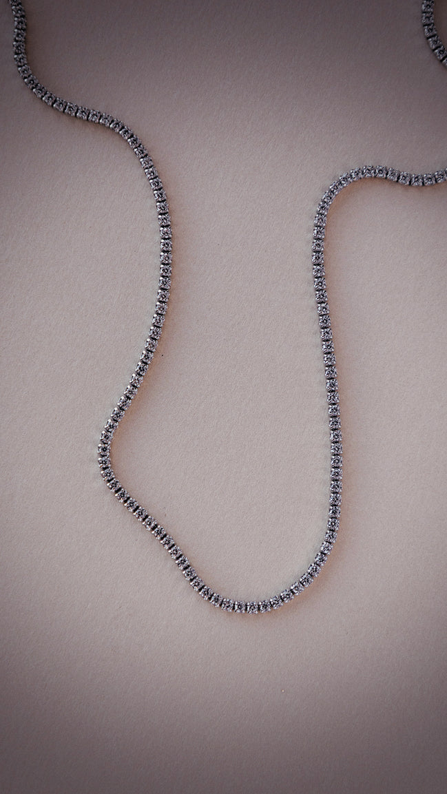 Sterling Silver CZ Tennis Choker