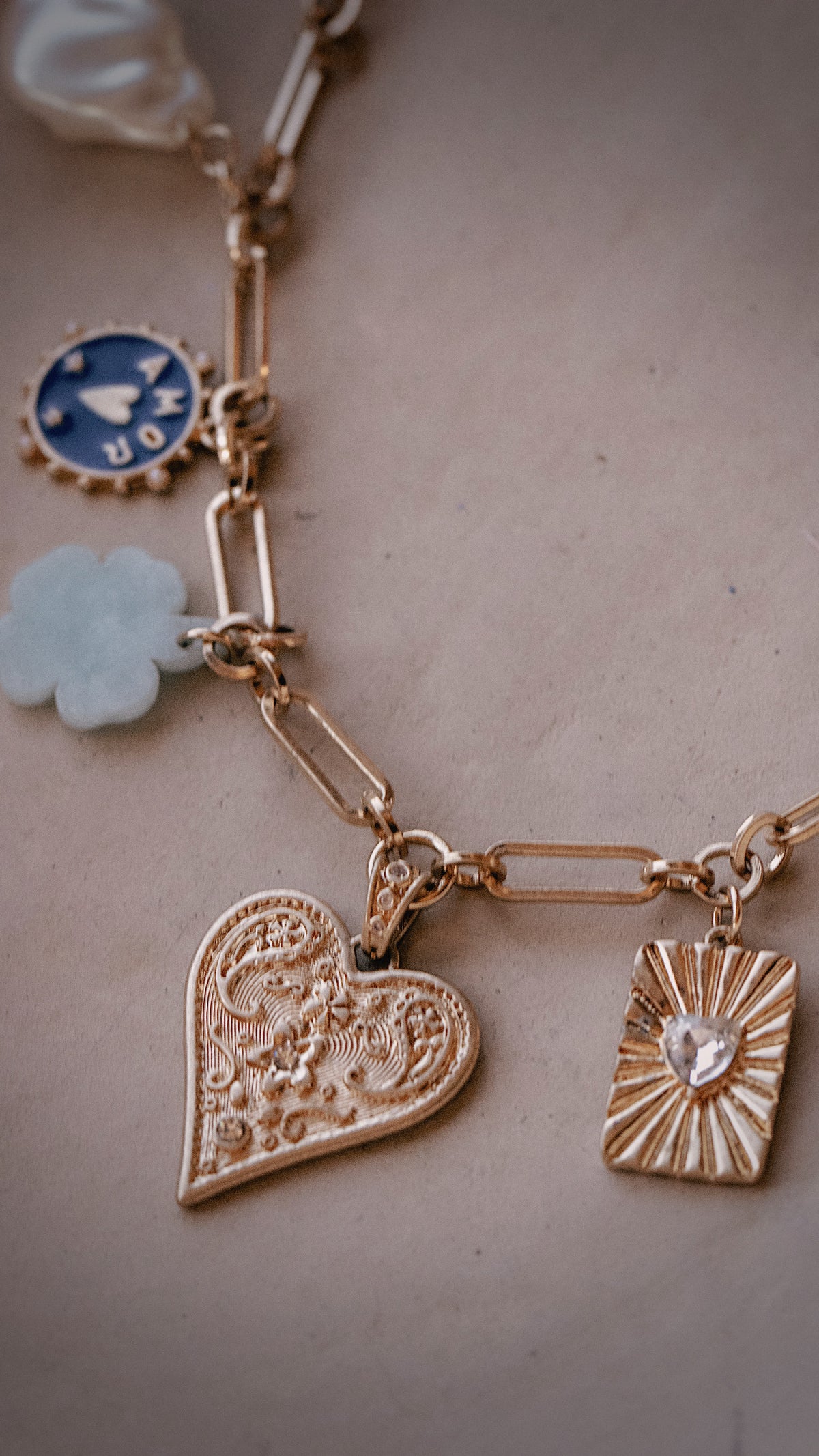 Vintage Love Charm Necklace