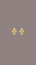14kt Dainty 4 Bead Stud