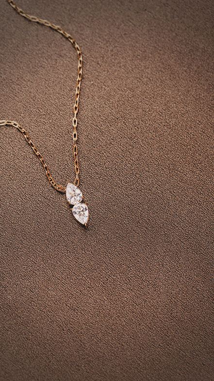 Twin Pear Necklace