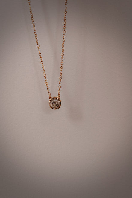 Round Bezel Necklace