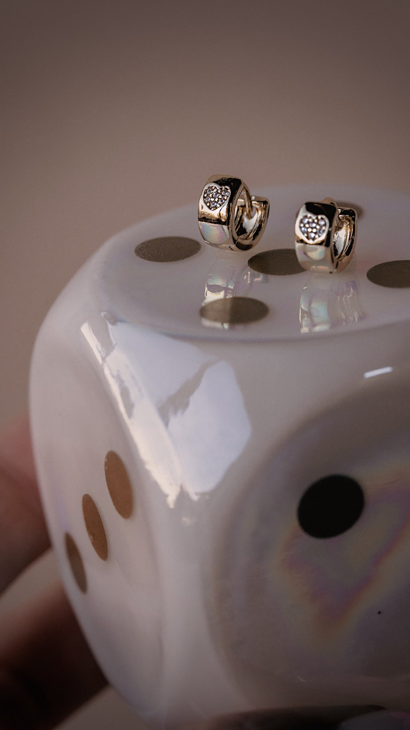 CZ Heart Huggies - The Neon Cactus Studio