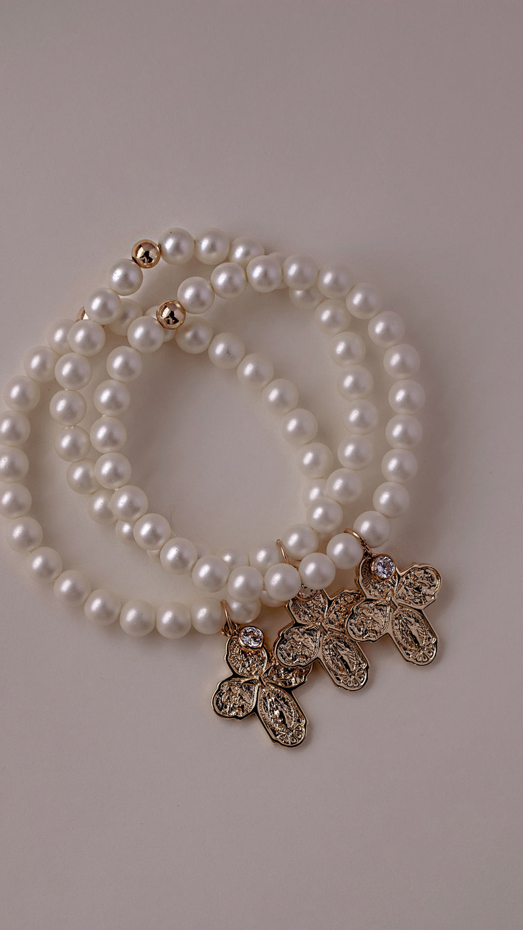 Pearl Cross Bracelet