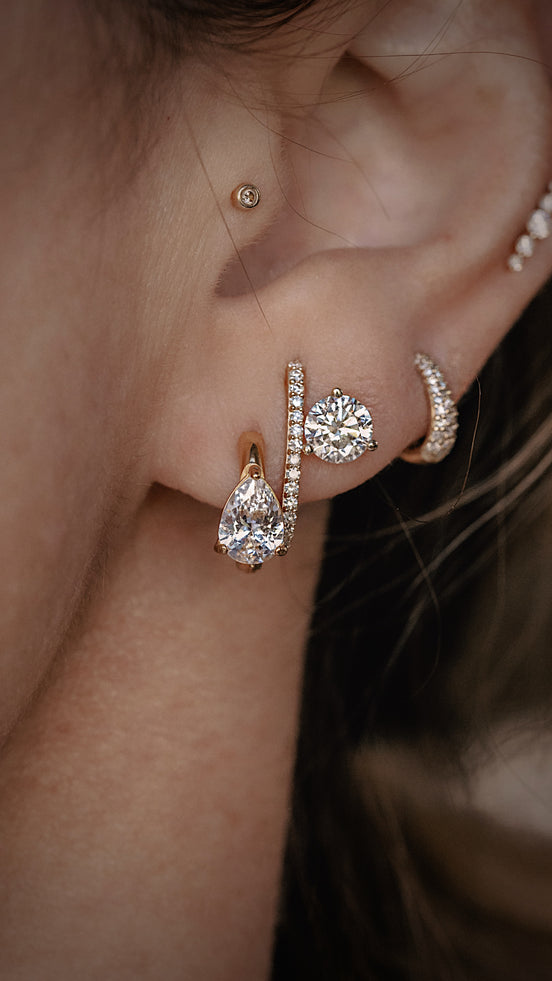 Mini Teardrop Hoops