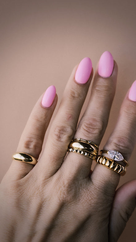 Margo Gold Domed Ring - The Neon Cactus Studio