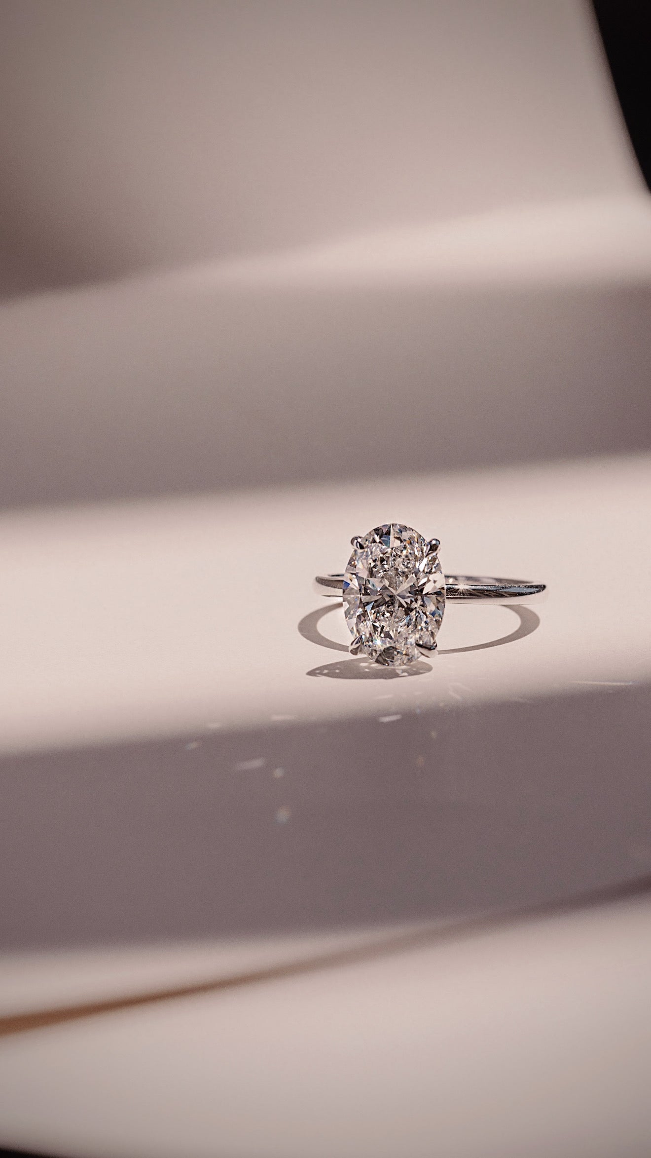 Oval 3.10 Carat Lab Diamond Ring