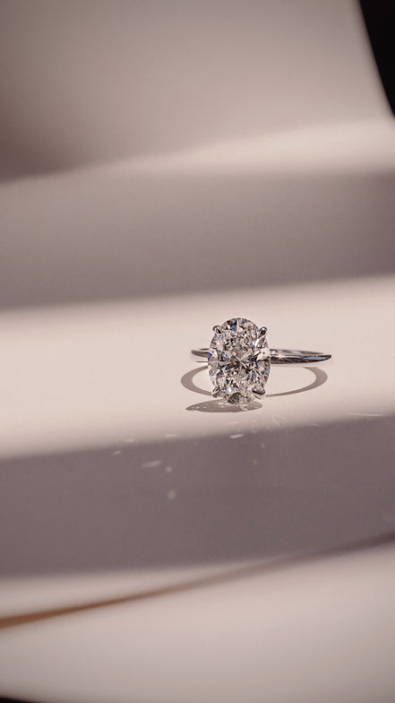 Oval 3.10 Carat Lab Diamond Ring