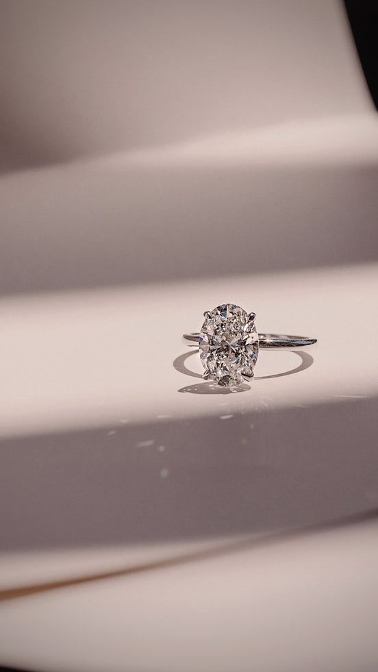 Oval 3.10 Carat Lab Diamond Ring