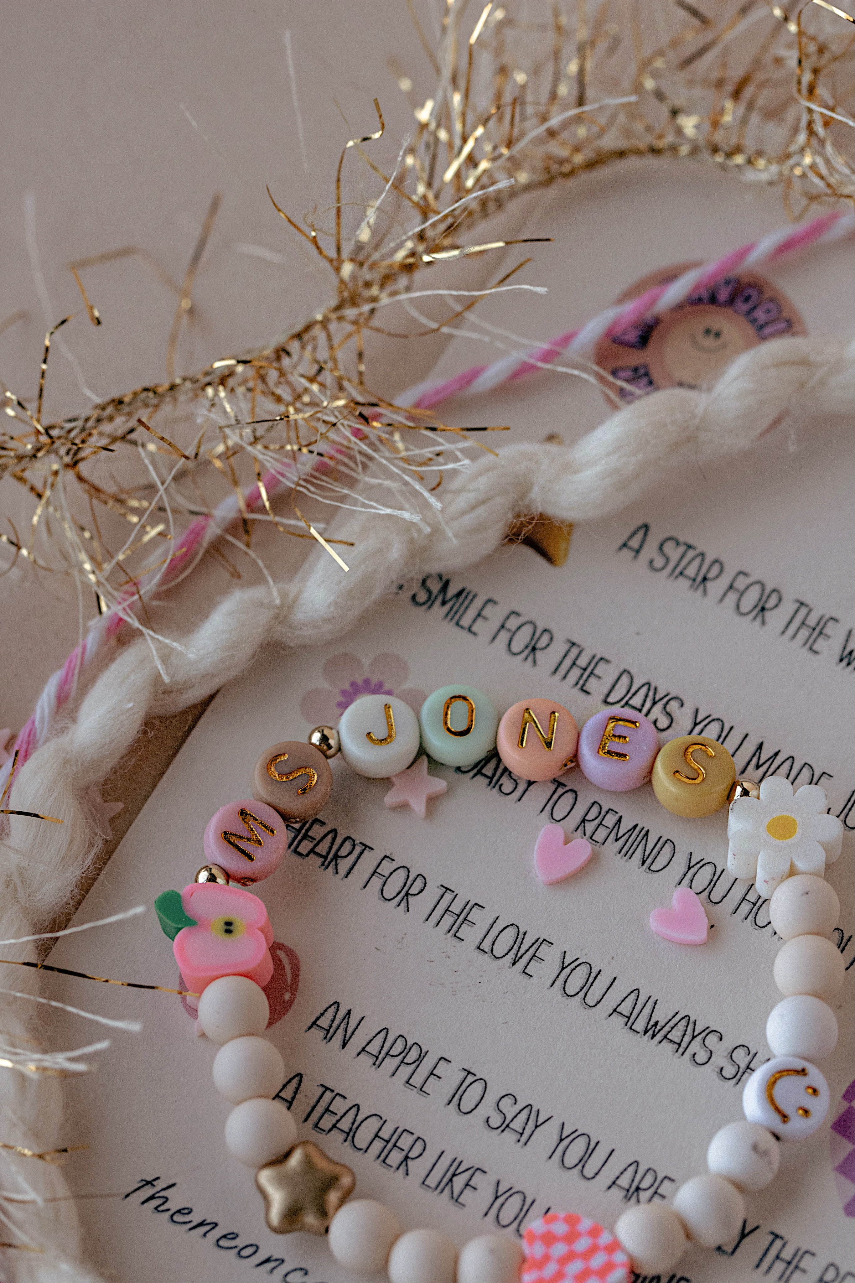 Teacher Appreciation Bracelet - The Neon Cactus Studio