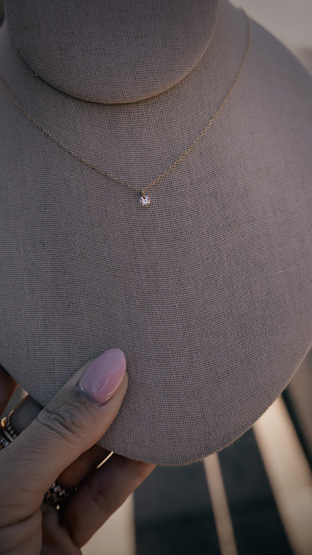Floating Round CZ Necklace