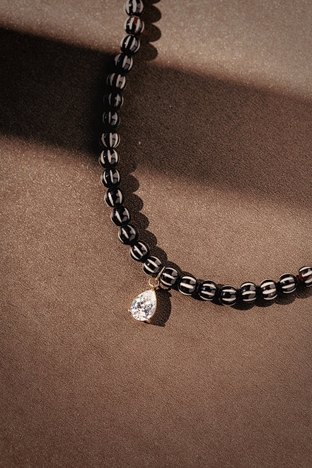 Mojave Night Pear Drop Necklace